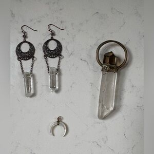 Boho Witchy Quartz Crystal Jewelry